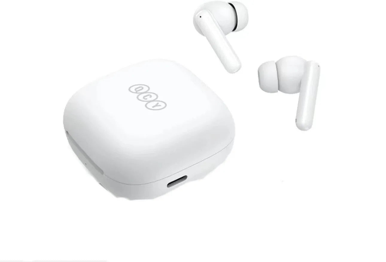 Fashion active noise-reduction Bluetooth earbuds with charging case in black, IPX5 waterproof