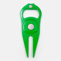 Zinc alloy golf ball yoke bottle opener tool in black, green, or silver colour options