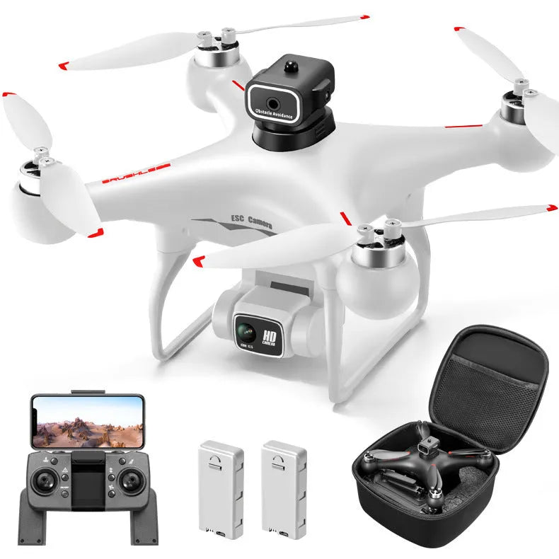 Black HD brushless UAV drone with four-side obstacle avoidance and camera for flight training