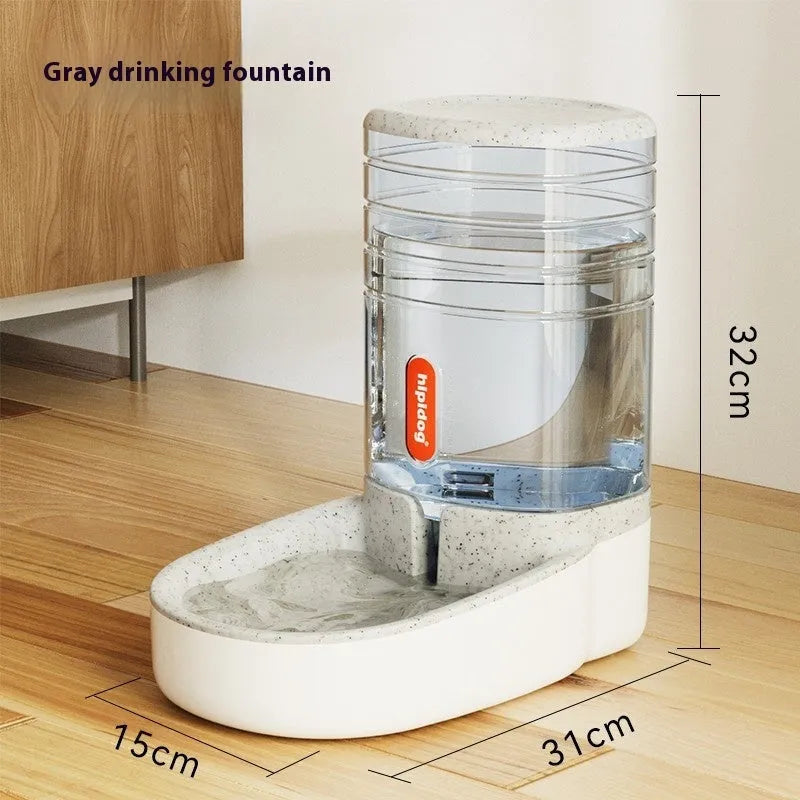 Automatic pet drinker with 3.8L capacity in blue, green, grey, or pink colour options