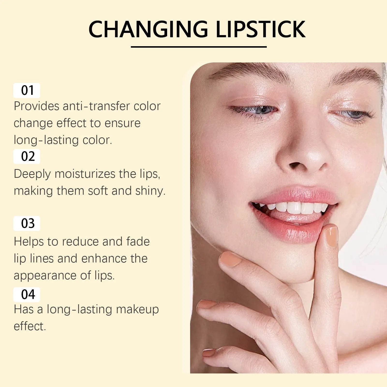 Gold foil discolouration nourishing lipstick in case, 3.5g net content.
