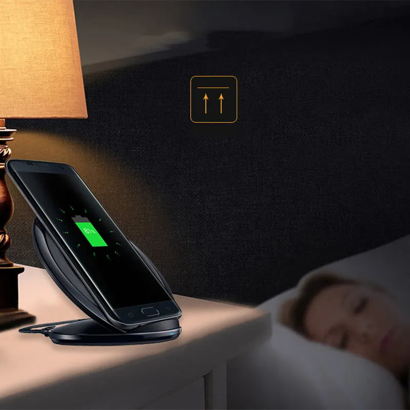 S7 model Qi wireless fast charging pad for Samsung Galaxy Note Edge in black or white.