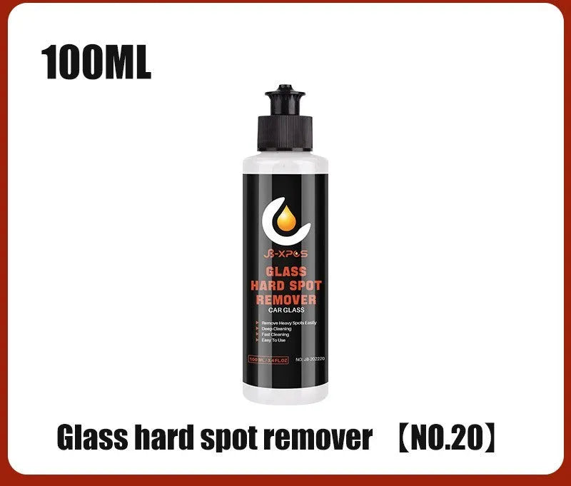Jar of glass oil film remover cleaning cream for car windshields