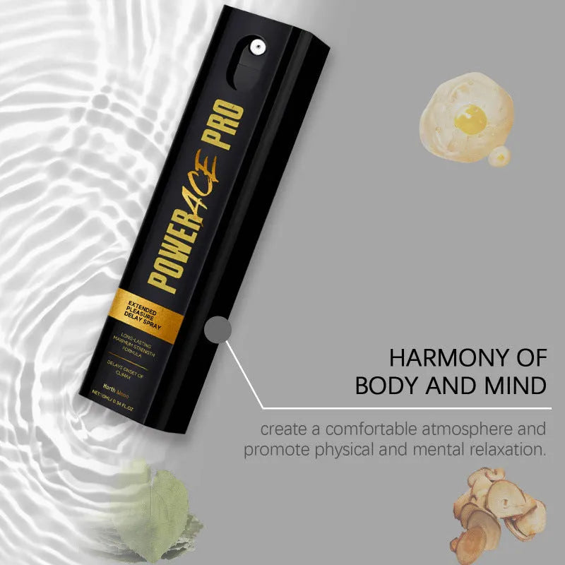10 ml men's body moisturising spray bottle with botanical extracts.