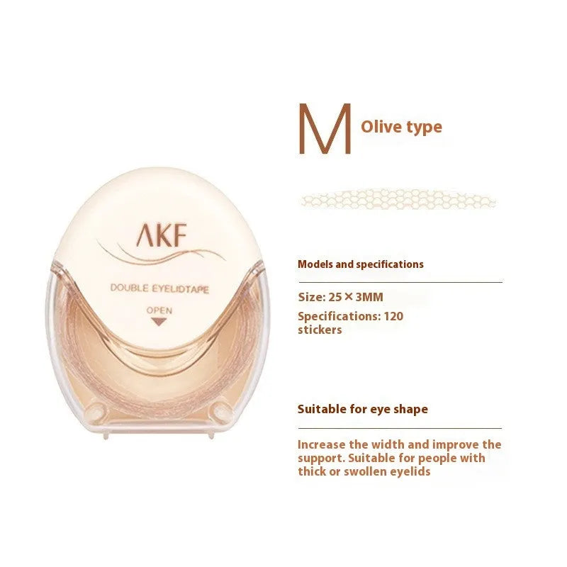 Roll of invisible lace double eyelid stickers in three colour options.