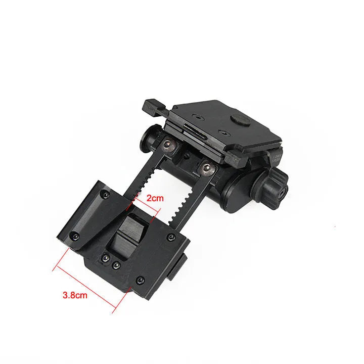 Metal alloy L4 G24 NVG fast helmet mount with OPS breakaway base in strong dark earth colour