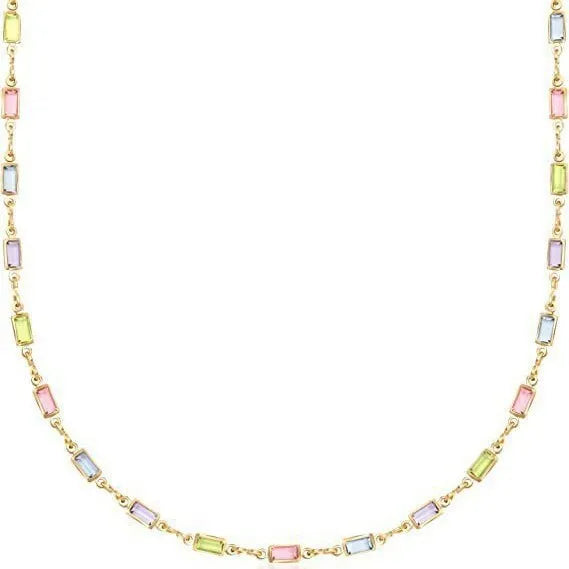 Ladies' geometric crystal necklace with electroplated alloy pendant and chain, adjustable 41-50cm length