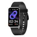 Blood Glucose Smart Bracelet for Android with black TPU strap and USB magnetic charger.