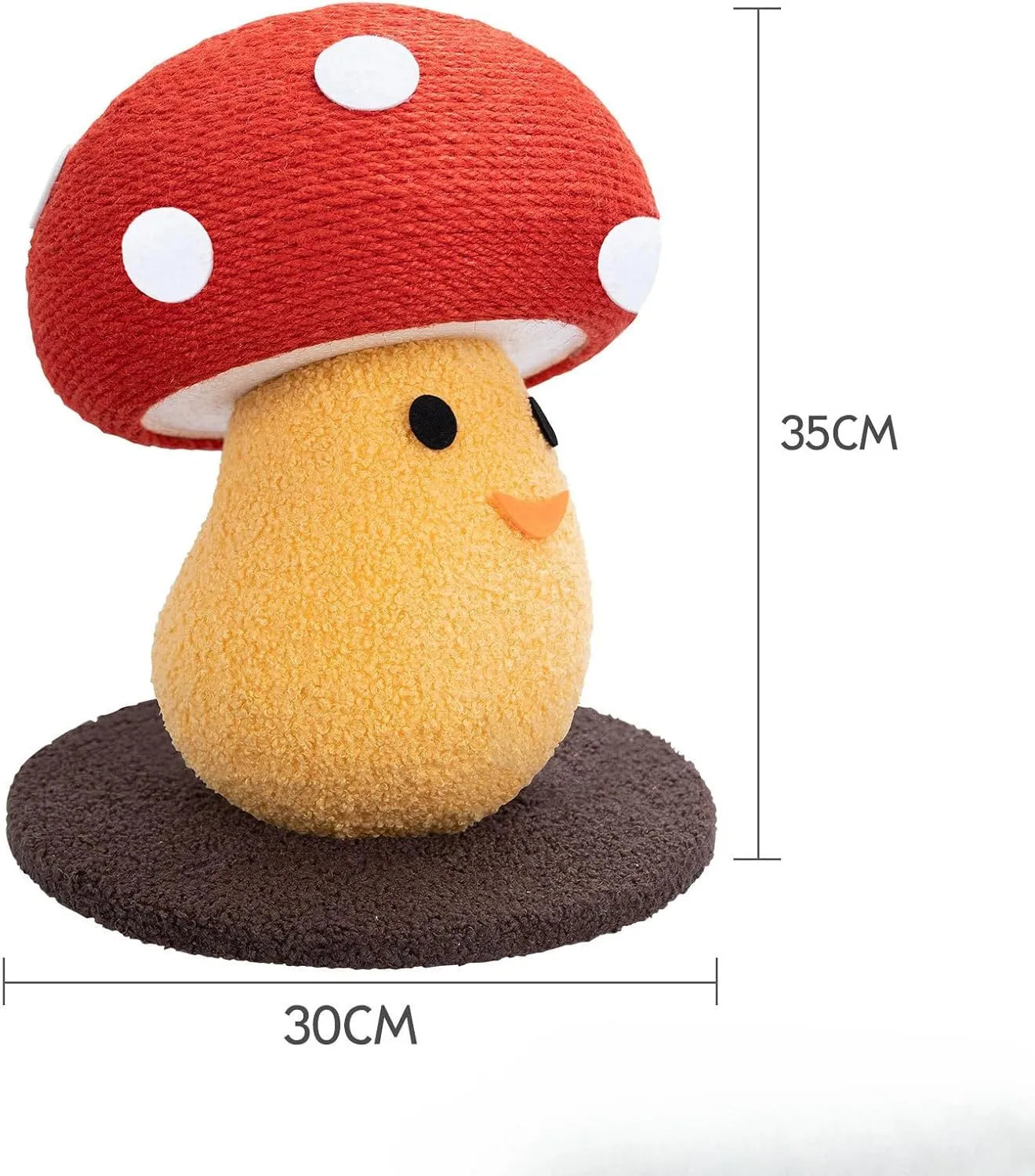Foldable mushroom-shaped cardboard cat scratcher lounger for indoor claw grinding and furniture protection