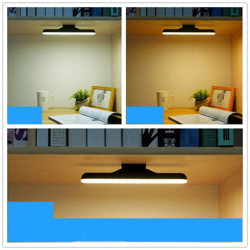 Modern plastic LED desk lamp with touch controls and adjustable brightness settings