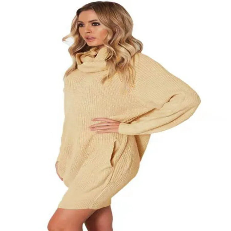 Women's V-neck pullover sweater with side pockets in imitation cashmere fabric