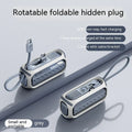 Capsule 20W fast charge folding bracket 5000mAh mini power bank in grey with built-in cables