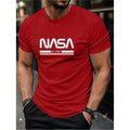 Men's printed slim-fit letters short sleeve cotton T-shirt shown in multiple colour options.