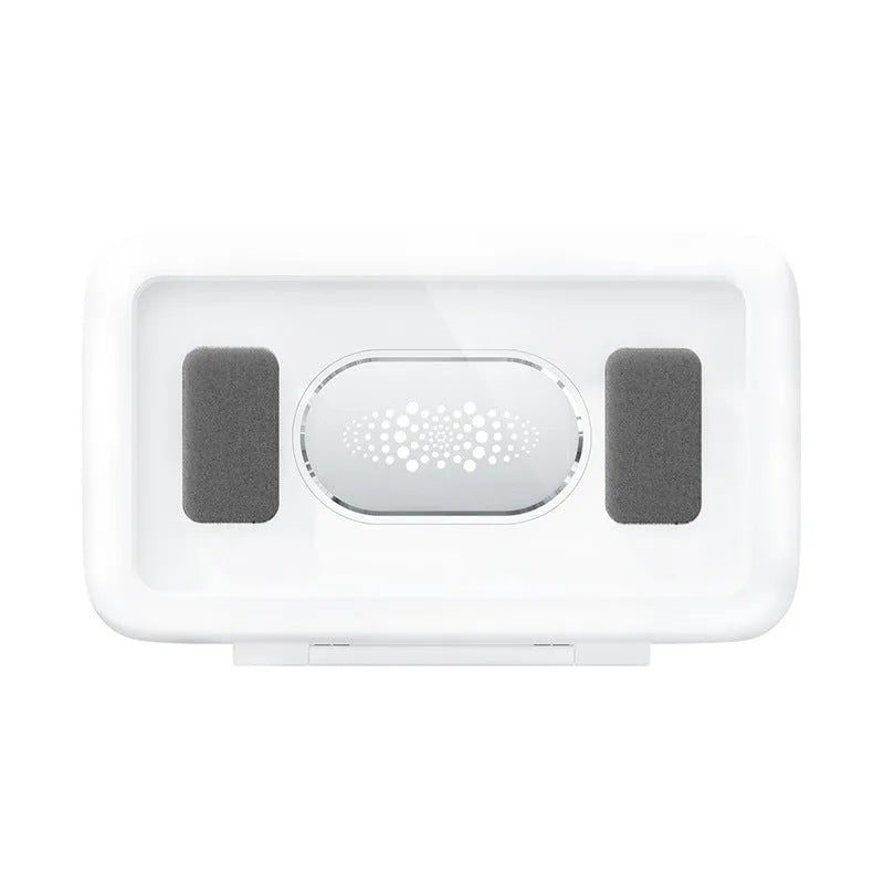 Waterproof bathroom phone holder with touch screen mounted on tile