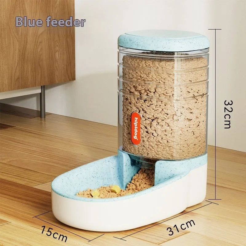 Automatic pet drinker with 3.8L capacity in blue, green, grey, or pink colour options