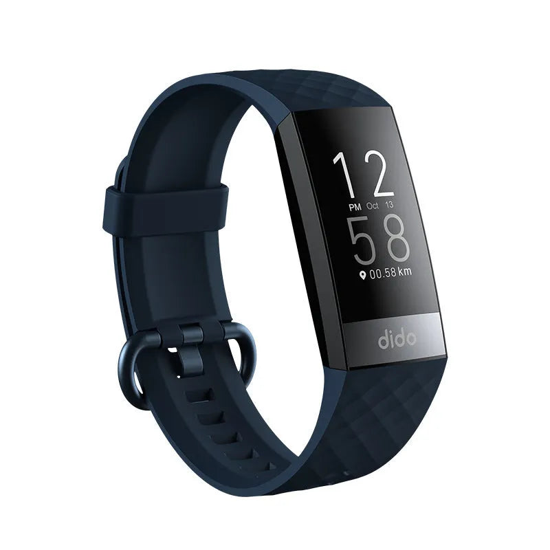 Y6 Black smart bracelet with 1.1-inch screen for blood pressure, ECG, and blood oxygen monitoring on wrist