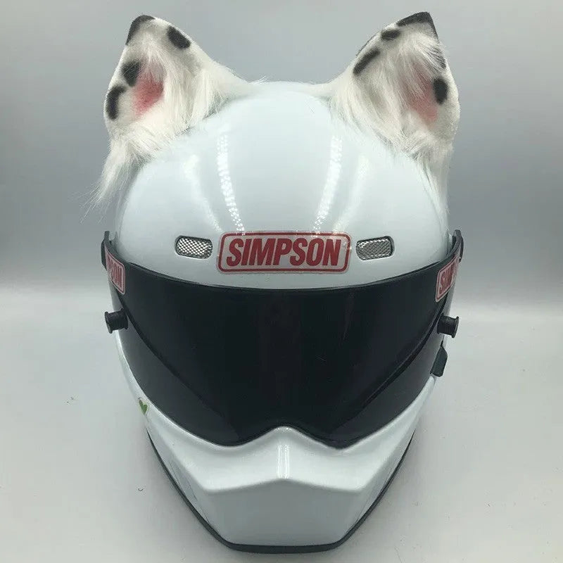 ABS helmet decorations with animal ears and tail for motorcycle and electric bike helmets