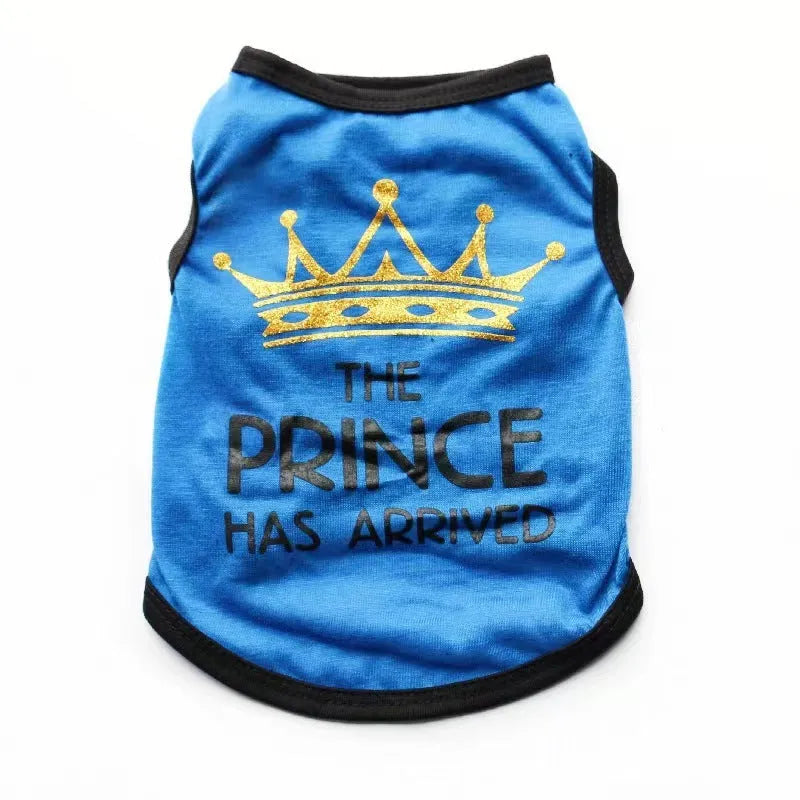 Cotton puppy vest for spring and summer wear in various colours and sizes