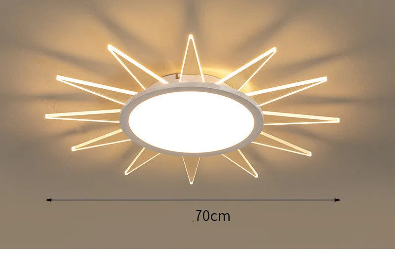 Aluminium circular LED ceiling lamp with remote dimming in multiple diameter sizes