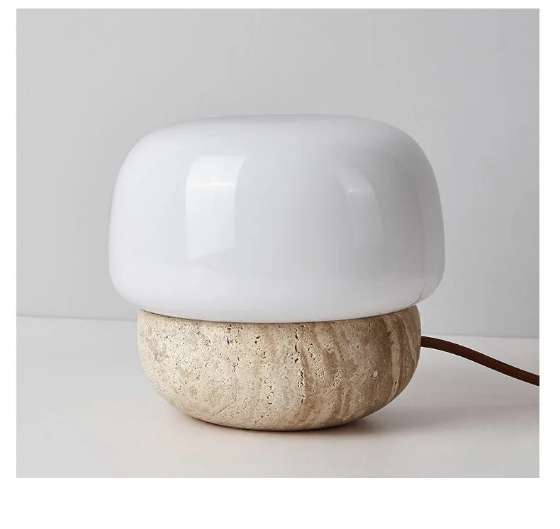 Cream style retro creative bedside lamp body with button switch measuring 18x17cm for warm bulb lighting