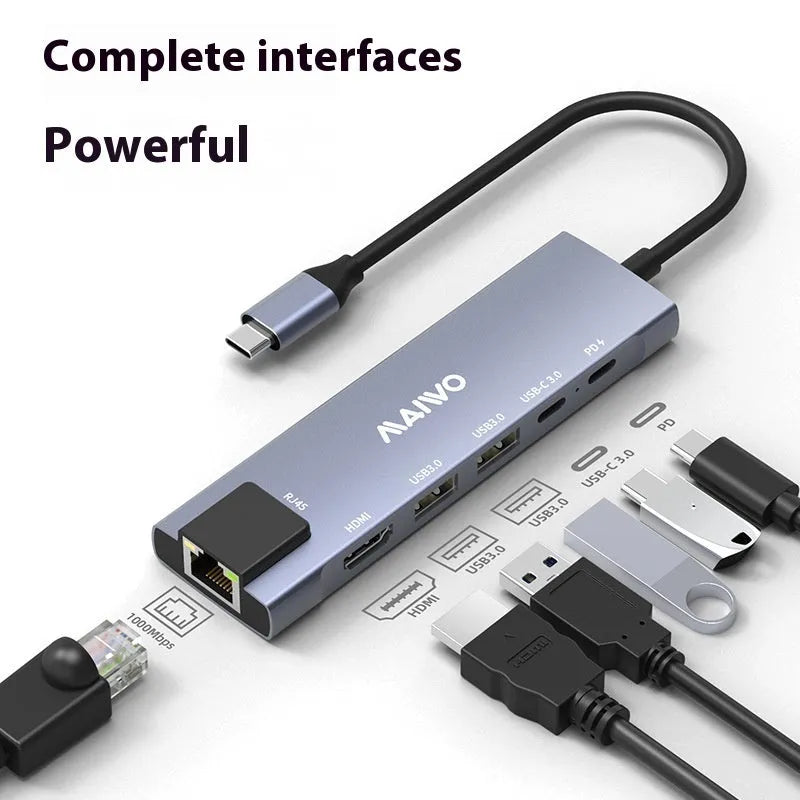 Steam Deck six-in-one docking station with aluminium alloy housing and Type-C cable