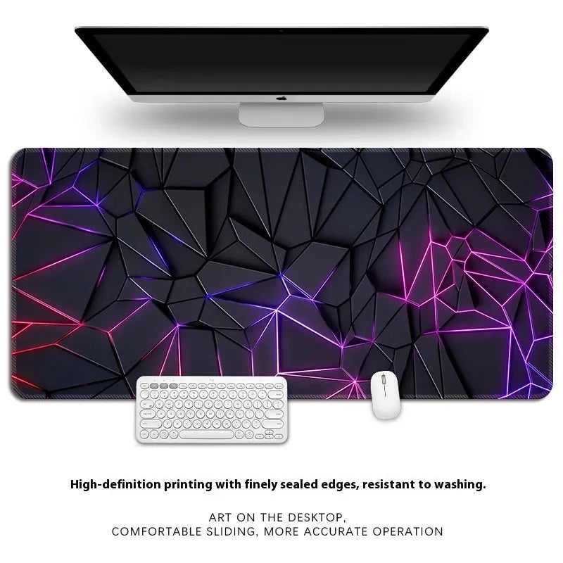 Thickened natural rubber computer keyboard table mat with overlock edge
