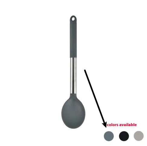 12 piece silicone kitchenware set with rotating storage bucket including spatula, ladle, spoon and cooking utensils