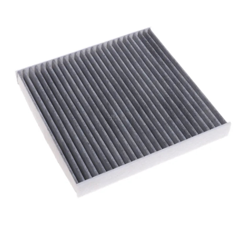 Grey Geely car air conditioning filter element measuring 215mm by 210mm by 30mm