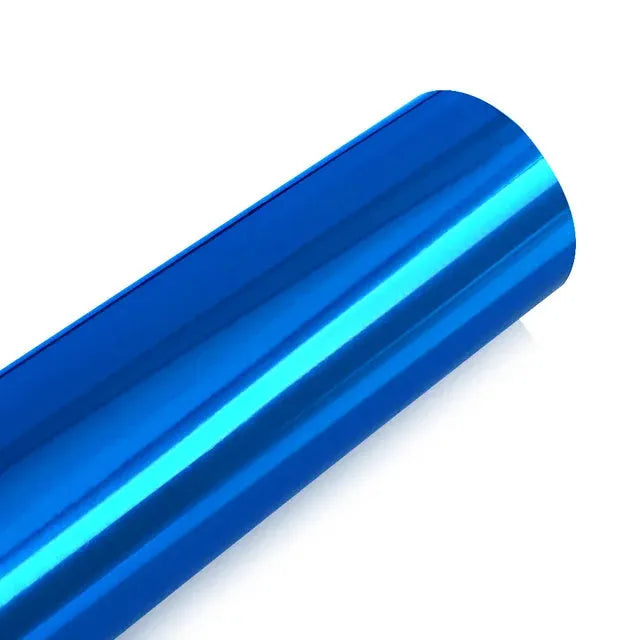 Electroplating colour changing film car body wrap in electrochromism blue on a vehicle panel