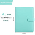 A5 PU leather zipper binder notebook shell in a solid colour.