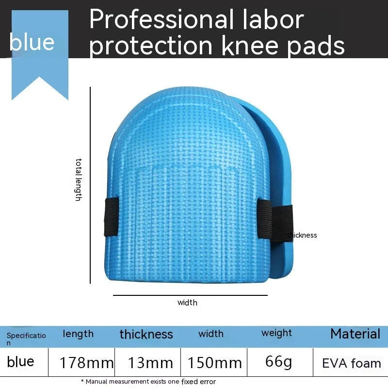 Pair of thick foam kneepads in various colours for construction and auto repair work.