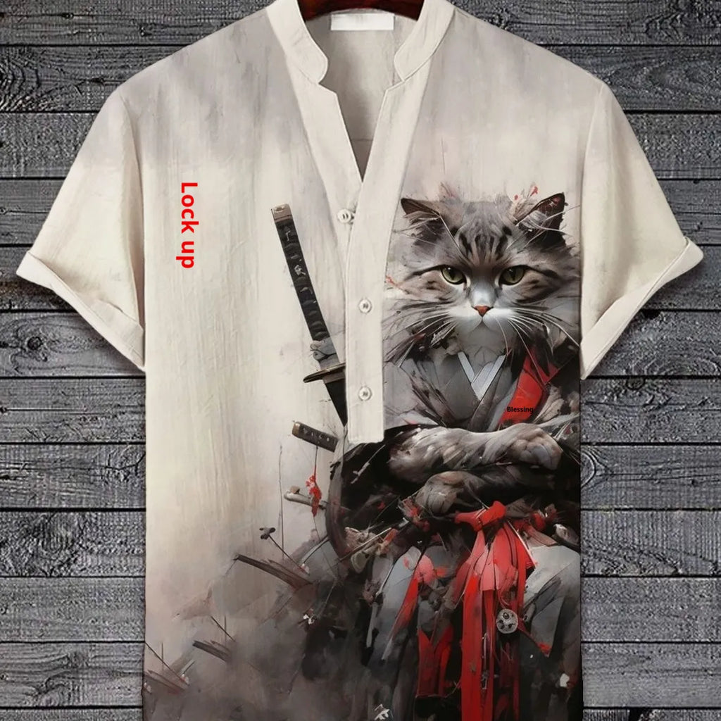 Short sleeve T-shirt with 3D digital animal print on polyester fabric in various colours.