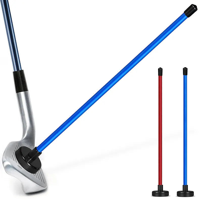 Aluminium alloy magnetic direction golf swing trainer in red or blue colour for baseball bar alignment practice