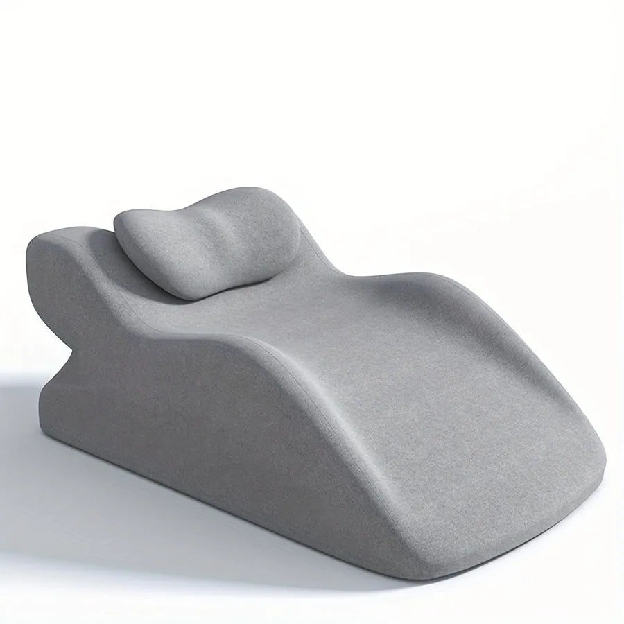 Prone position sleeping pillow for stomach sleepers in blue colour option