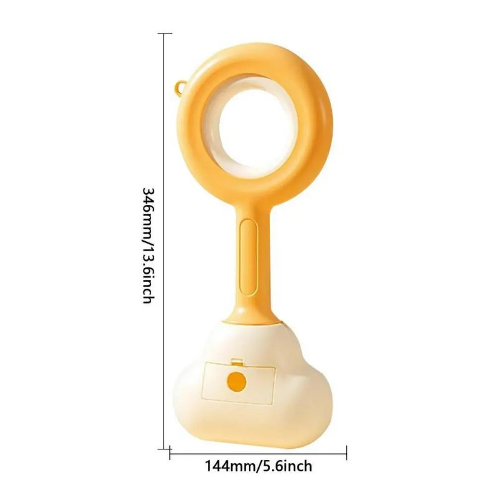 White blue ABS dog pooper scooper with cloud-shaped jaws for outdoor waste collection