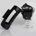 Extra large 13cm soft silicone shark clip in advanced black on a clean white background