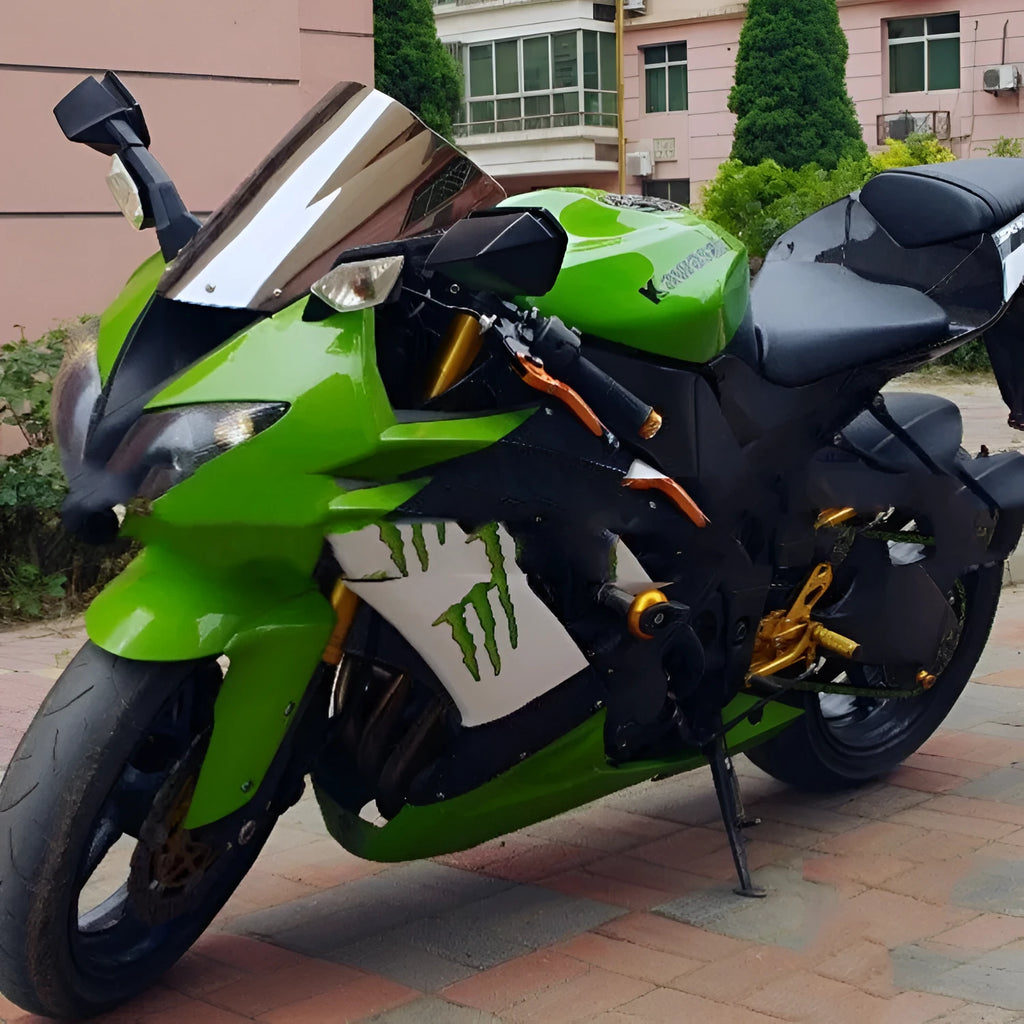 Motorcycle windscreen for Kawasaki ZX-6R and ZX-10R in blue and brown options