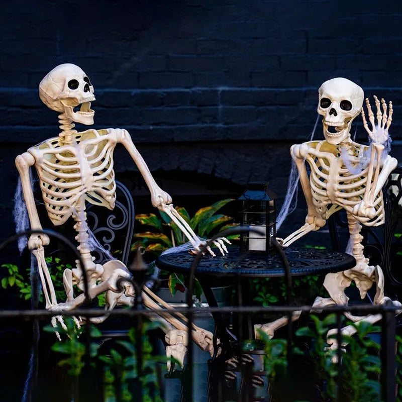90cm movable joint plastic skeleton model for Halloween outdoor decoration with articulated posing