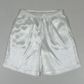 Men's black traditional Chinese Tang suit shorts with elastic waistband.