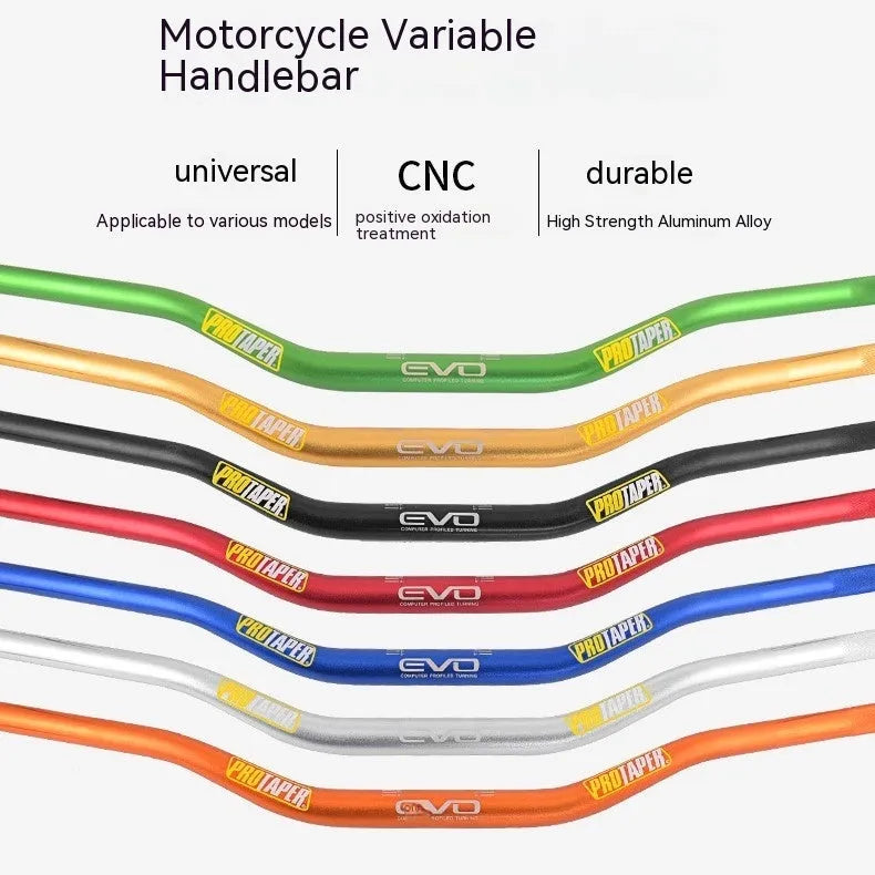 Orange aluminium motorcycle handlebar with 28mm diameter for scrambling bikes