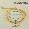 Women's copper bracelet with zircon Arabic styling and heart-shaped pendant on wrist