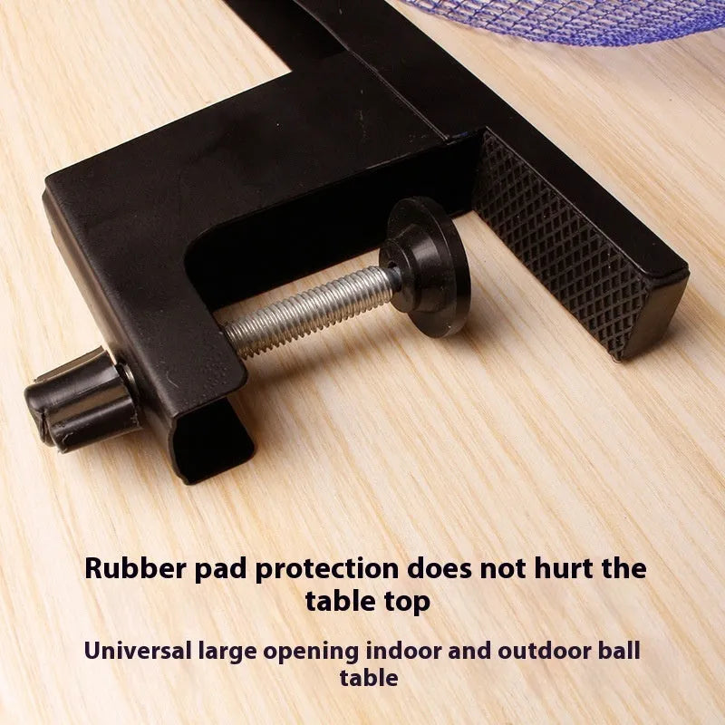 Universal large clip table tennis post for indoor open grid tables