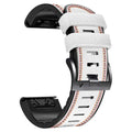 Silicone leather quick release watchband for Garmin Fenix smartwatches in four colour options
