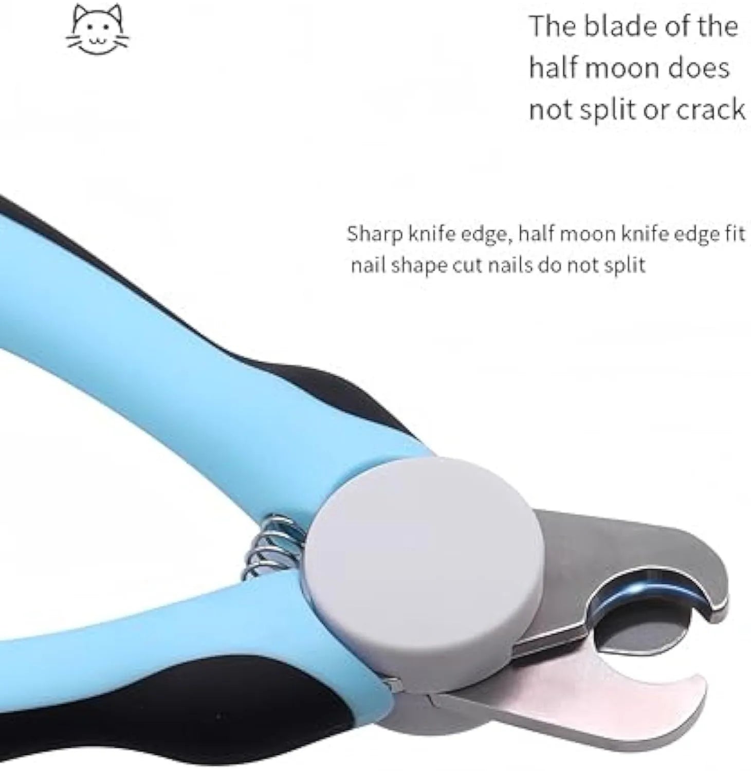 Blue heavy-duty dog nail clippers with safety guard for large dogs with thick nails