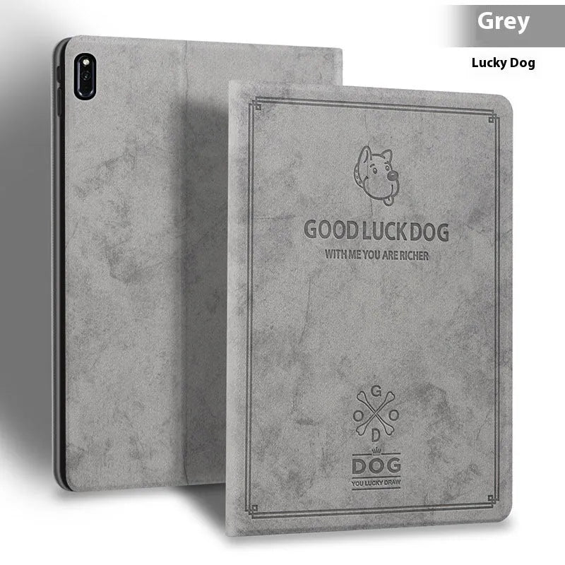 TPU leather iPad protective case with Deer design in clamshell style