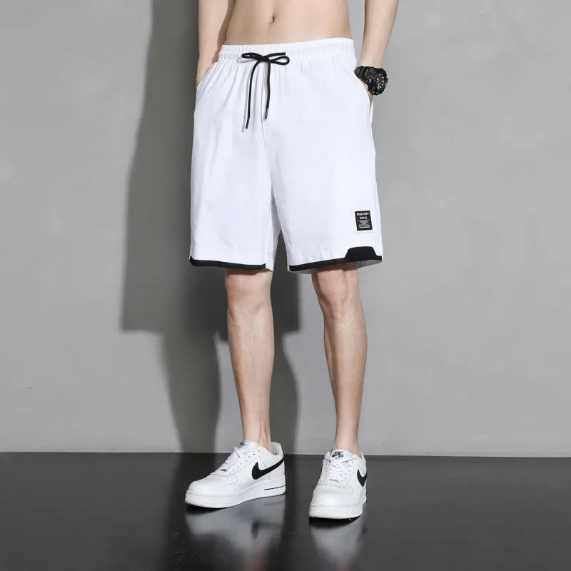 Boys plus size cotton shorts in black, khaki or white, showing mid-waist and shorts length design.