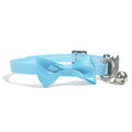 Colourful nylon pet bow collar with bell attachment and adjustable strap for cats