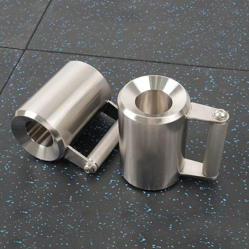 Silver stainless steel 8kg cast iron dumbbell cup for kettlebell training