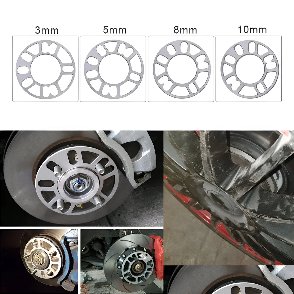 Automotive wheel hub widening gasket spacer for vehicle modification in multiple thickness options