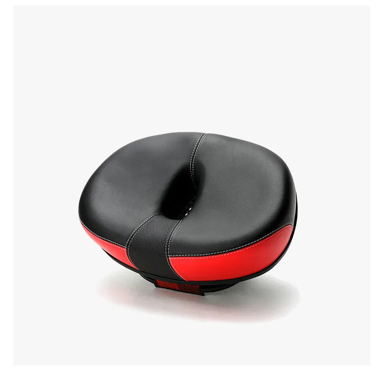 Thickened plus size bicycle saddle in red, grey or light brown with 210x270mm dimensions